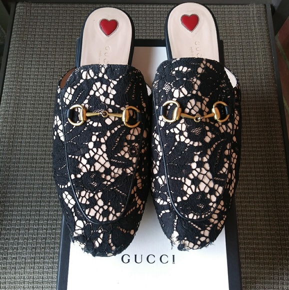 Gucci Shoes - Authentic! Gucci Princetown lace mules